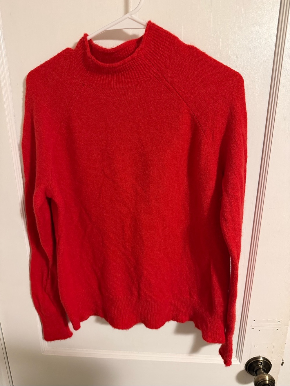 J.Crew Red Merino Wool Alpaca Blend Sweater Size S